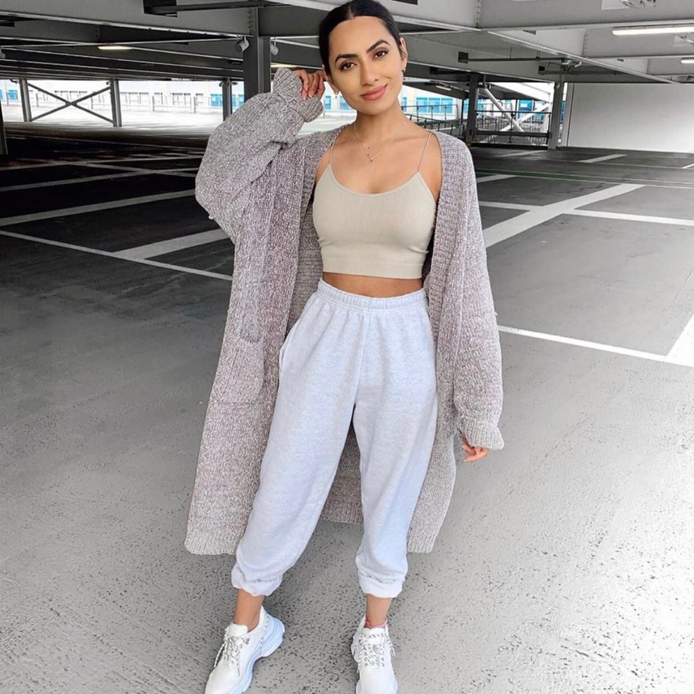 HOUSE OF CB 'Celine' Grey Chenille Slouchy Cardigan NWOT - Picture 1 of 7